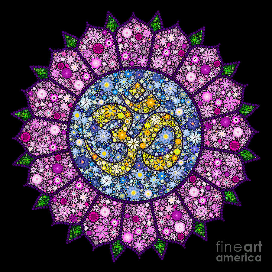 Lotus Aum Digital Art by Tim Gainey
