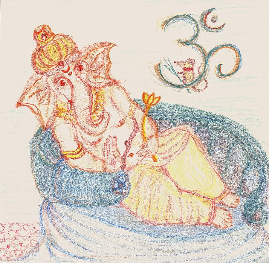 Lotus Ganesha Drawing