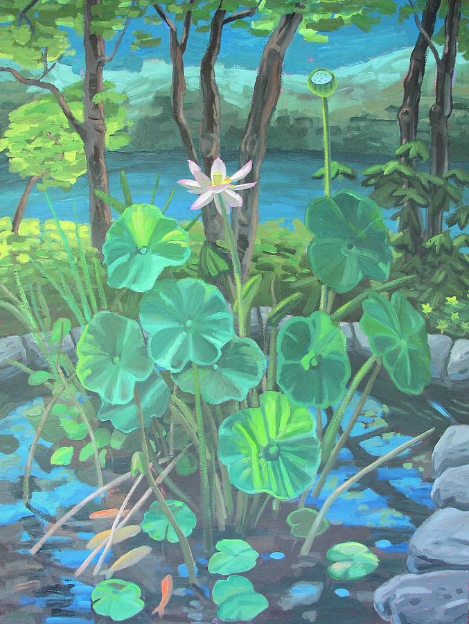 Lotus Garden Painting by Don Morgan