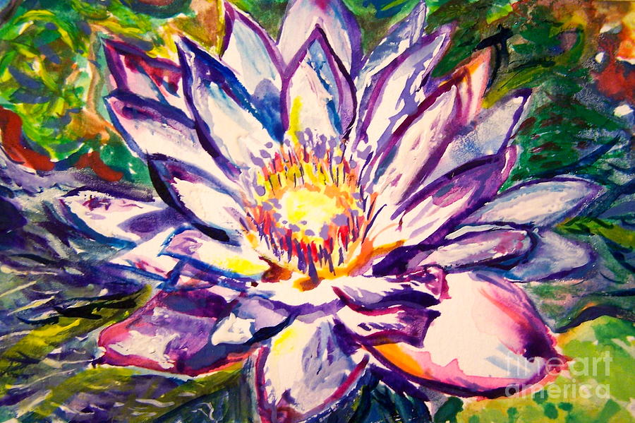 Lotus Glow Painting by Catherine Gruetzke-Blais