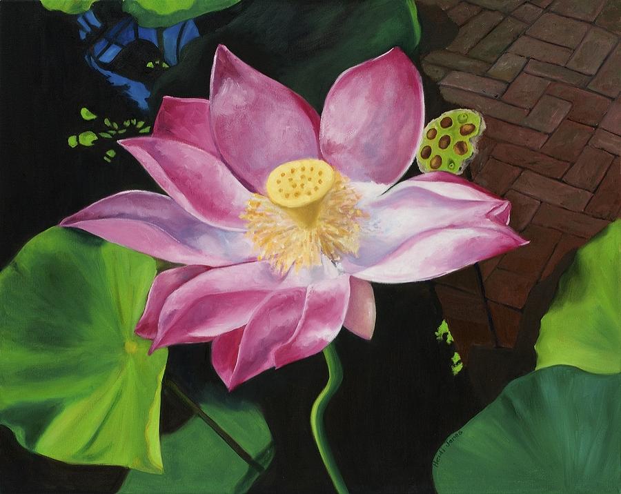 Lotus I Painting by Heidi James - Fine Art America