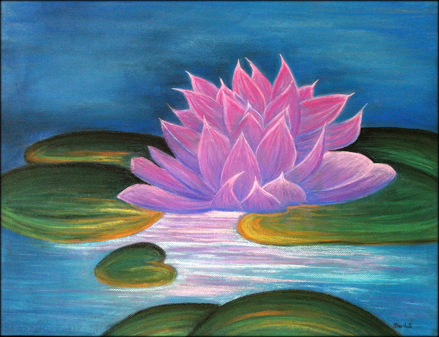 Nature Painting - Lotus in the lake by Beril Sirmacek