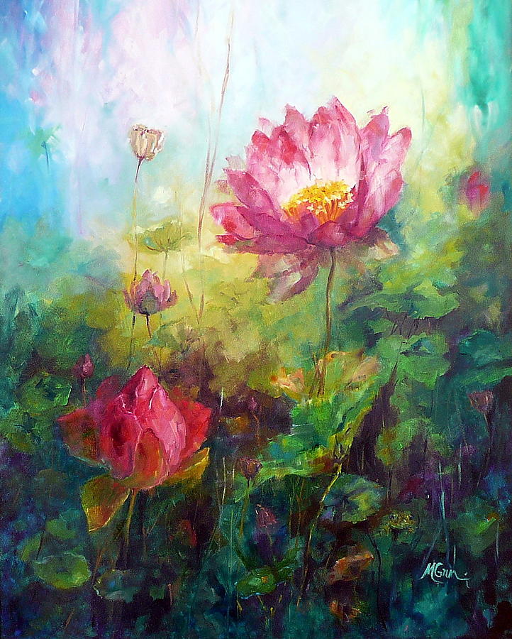 Flower Painting - Lotus Light by Marie Green