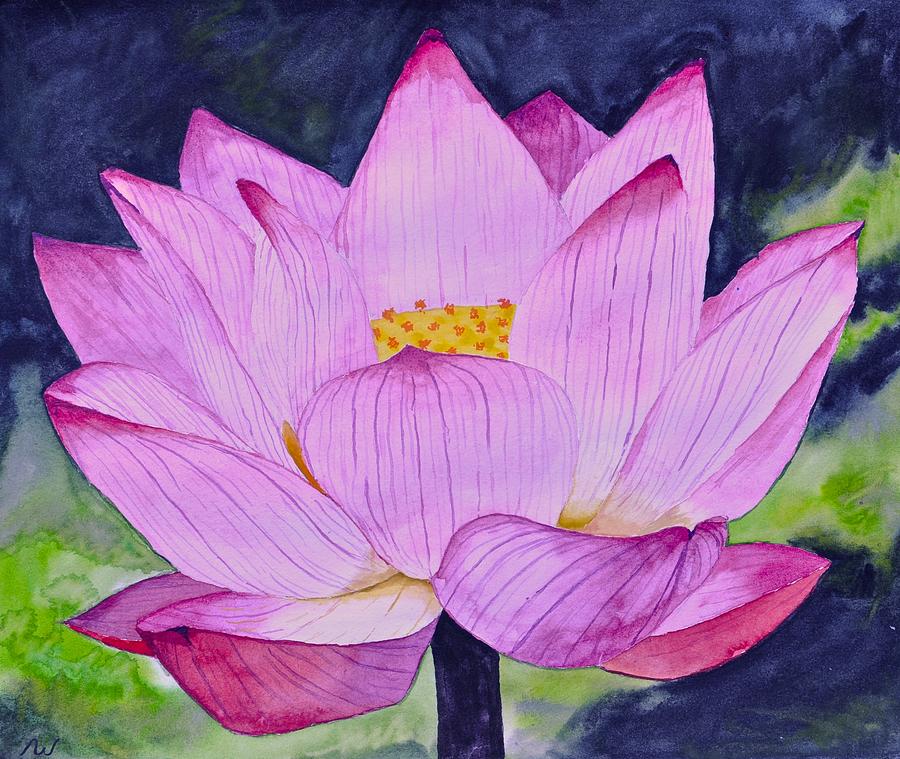 Lotus Painting by Nick Watson - Pixels