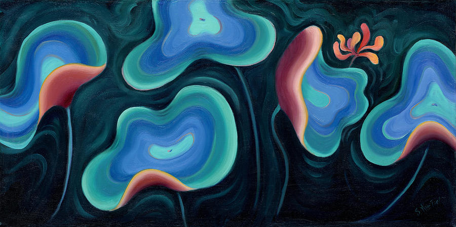 Abstract Painting - Lotus Reggae by Sandi Whetzel