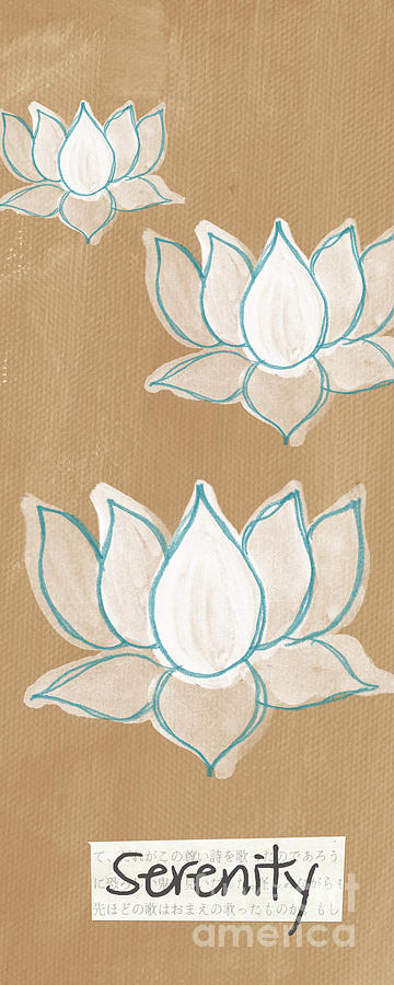 Flowers Still Life Painting - Lotus Serenity by Linda Woods