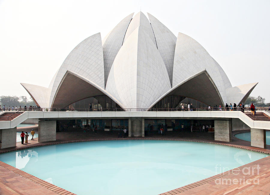 Architecture Photograph - Lotus temple India by Oleksii Vovk