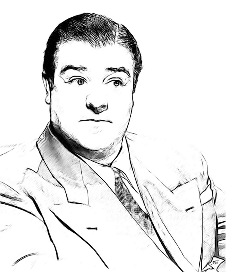 Lou Costello 001 Drawing by Dean Wittle