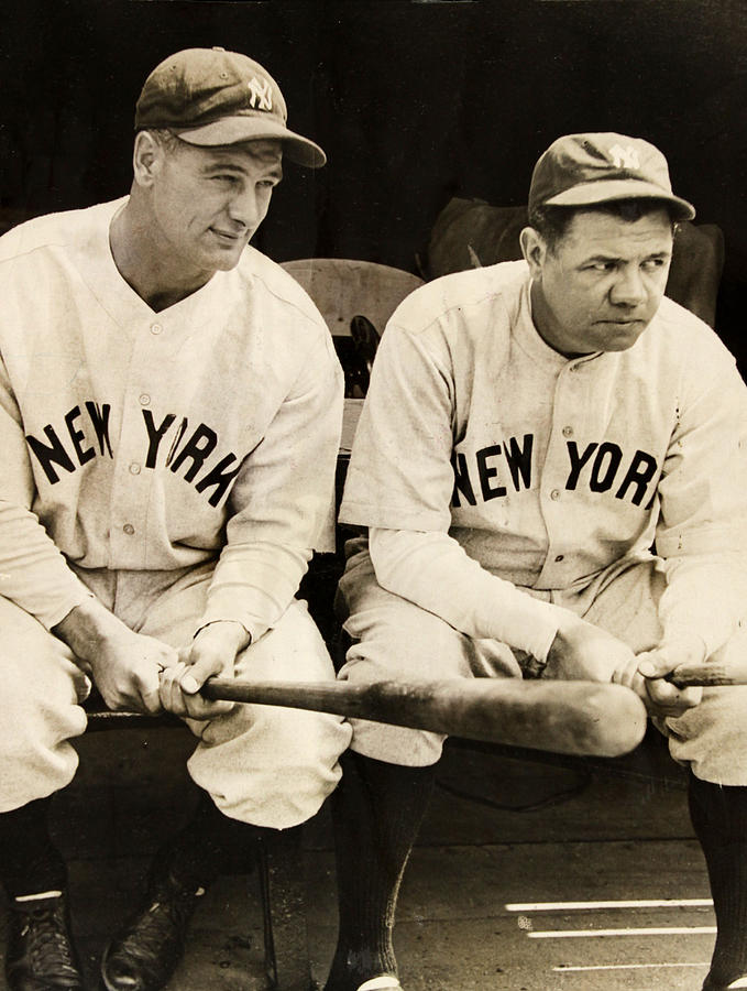 Lou Gehrig and Babe Ruth by Bill Cannon.