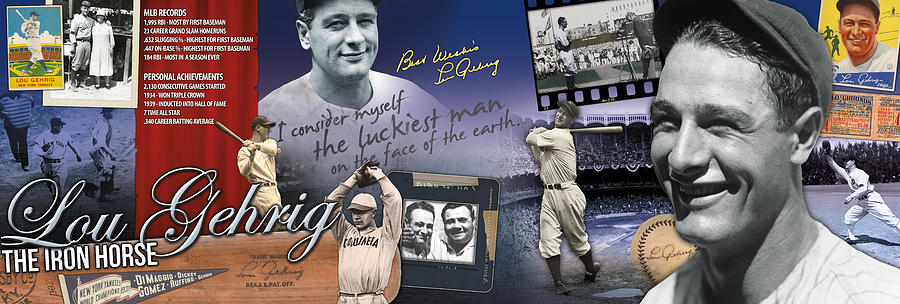Lou Gehrig Photograph - Lou Gehrig Panoramic by Retro Images Archive