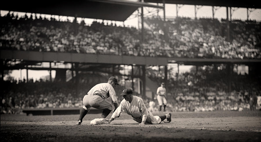 Lou Gehrig Photograph - Lou Gehrig Playing First Base by Mountain Dreams