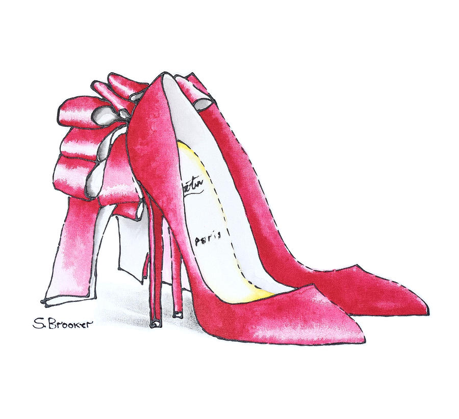 Louboutin Bows Painting by Susan Brooker - Fine Art America