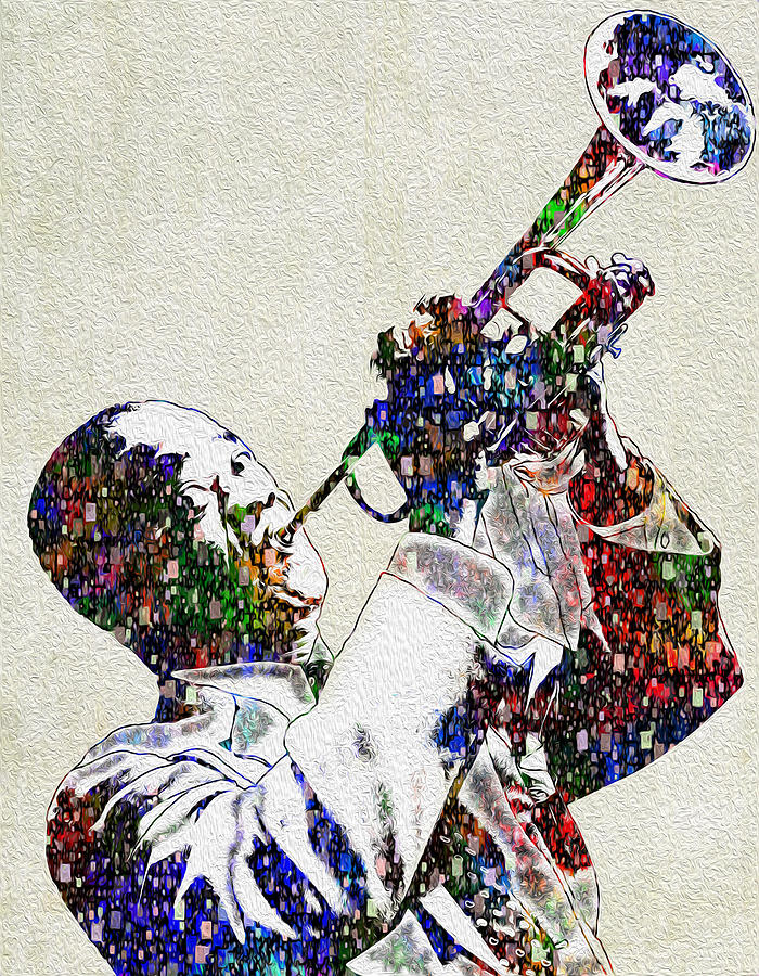 Louis Armstrong Painting - Louie Armstrong 2 by Jack Zulli