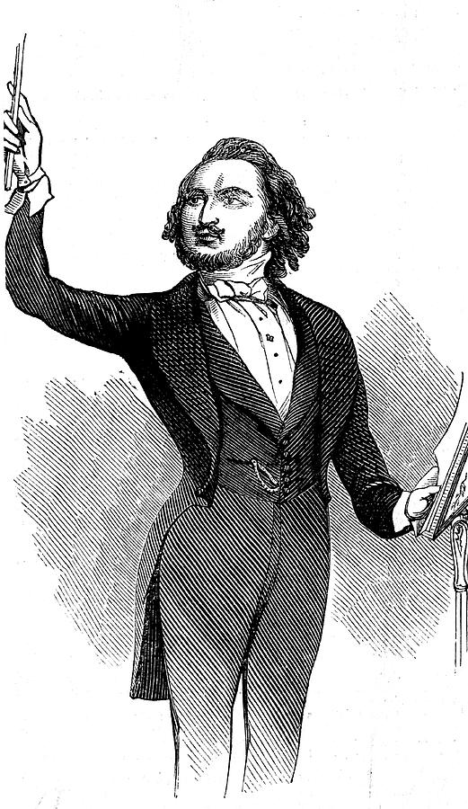 Musician Drawing - Louis-antoine Jullien  French Musician by  Illustrated London News Ltd/Mar