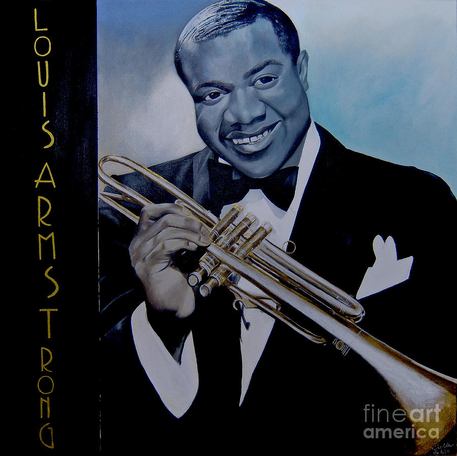 Jazz Painting - Louis Armstrong by Michelle Brantley