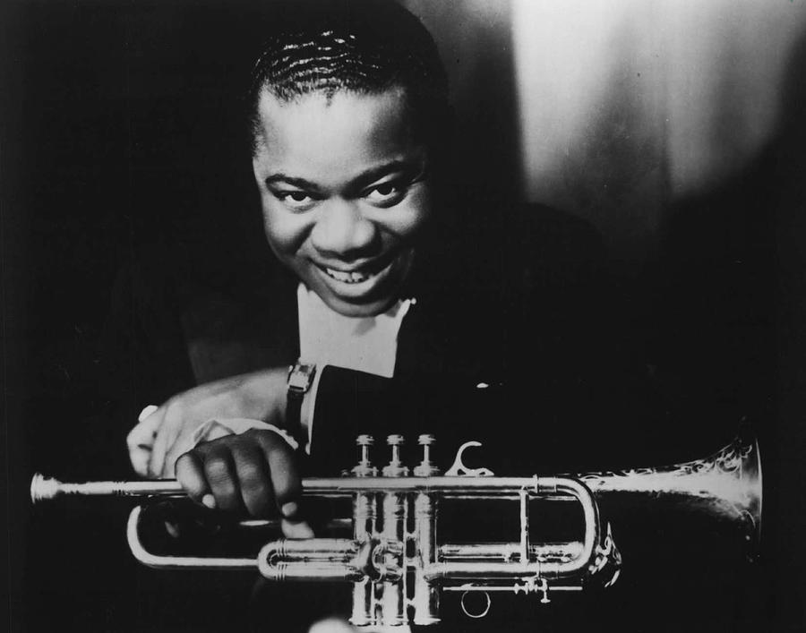 Louis Armstrong Holding Trumpet Photograph by Retro Images Archive