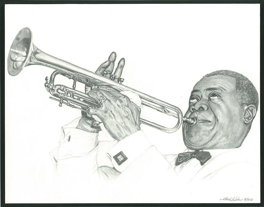 Louis Armstrong Drawing by Mark Weldon Pixels