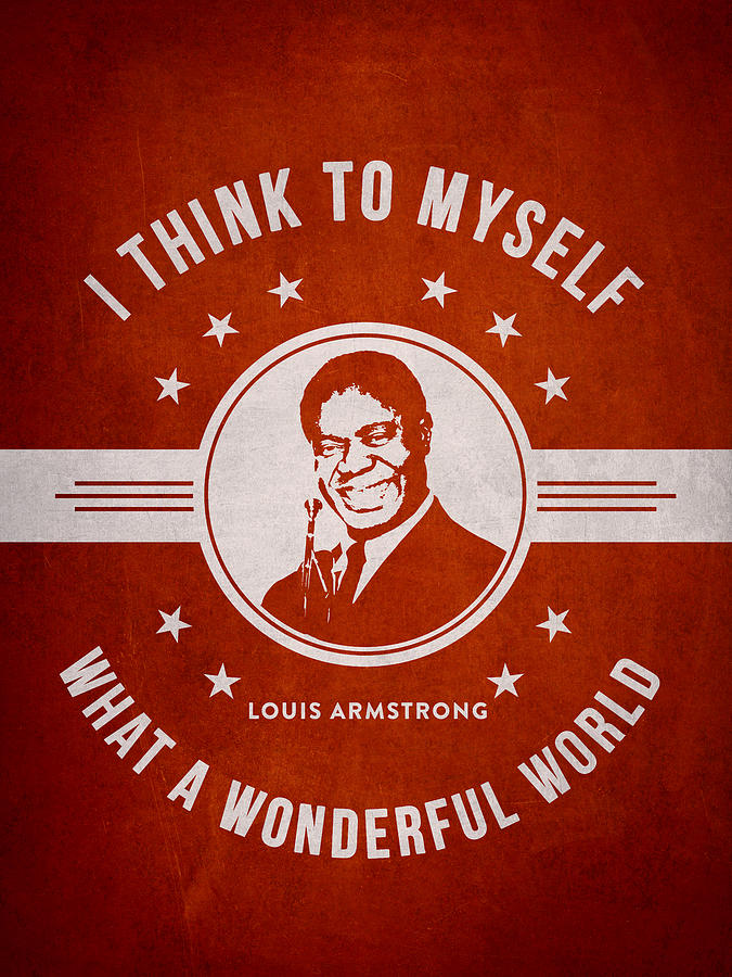 Louis Armstrong - Red Digital Art