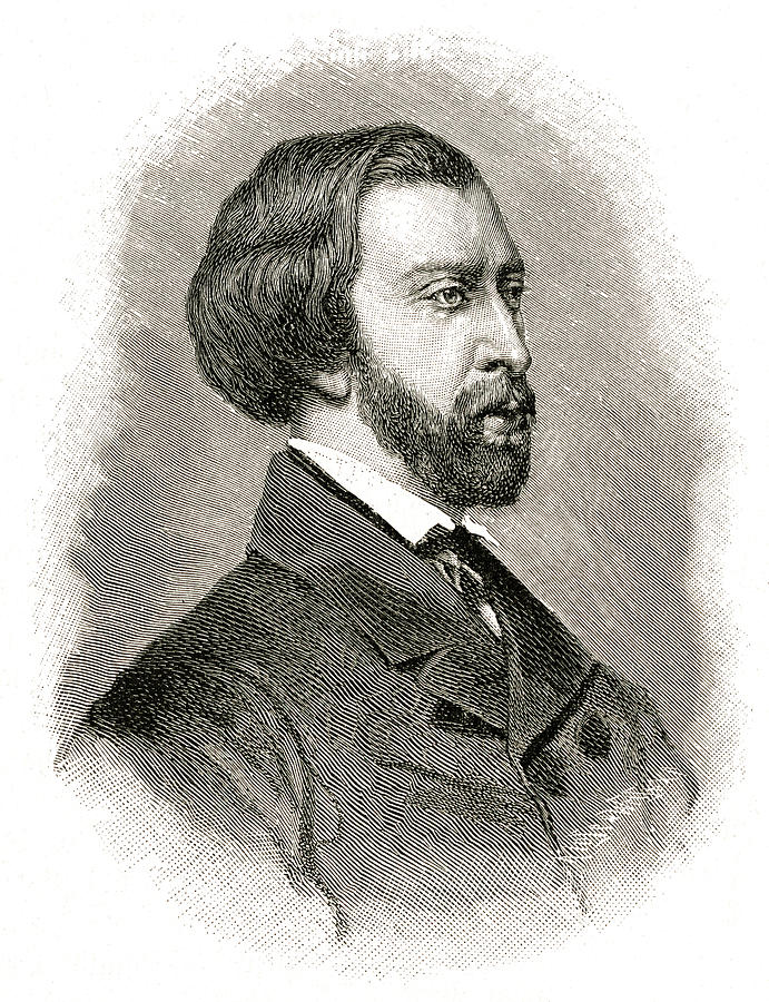 Louis-charles-alfred De Musset French Drawing By Mary Evans Picture 