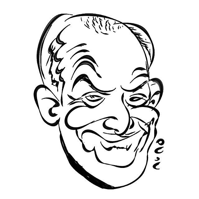 Louis De Funès #cartoon #sketch Photograph by Nuno Marques - Fine Art ...