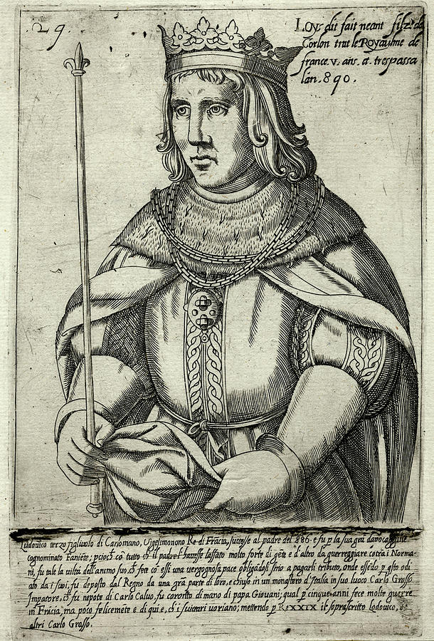Louis Drawing - Louis IIi, King Of France by Mary Evans Picture Library