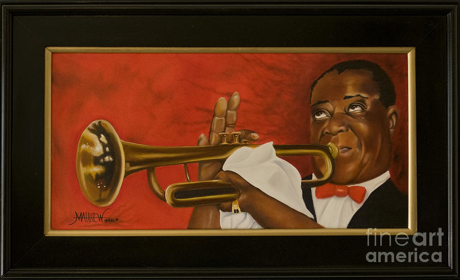 Trumpet Painting - Louie by Matthew Livsey