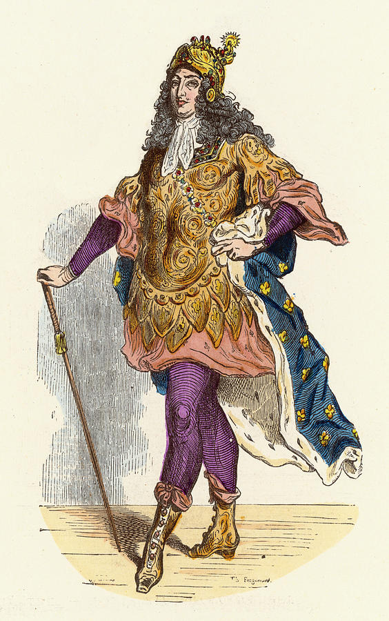 Louis Xiv, King Of France Costumed Drawing by Mary Evans Picture Library -  Fine Art America