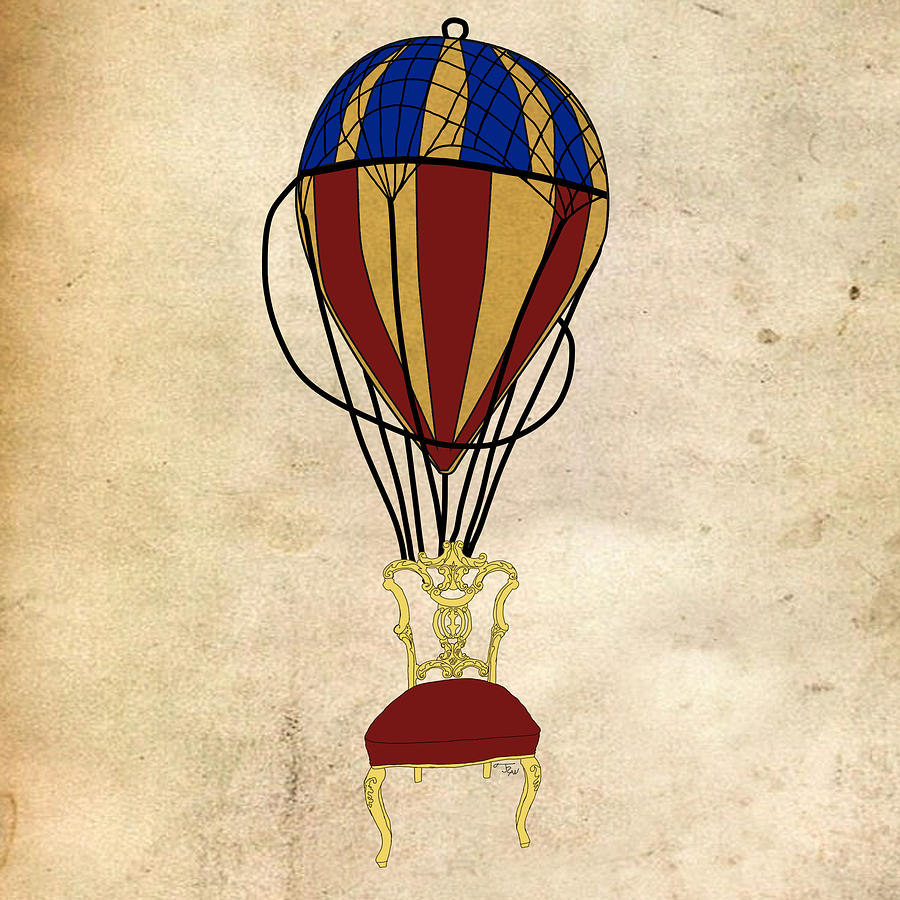 Flying Furniture Digital Art - Louis XV by JRyan Artist