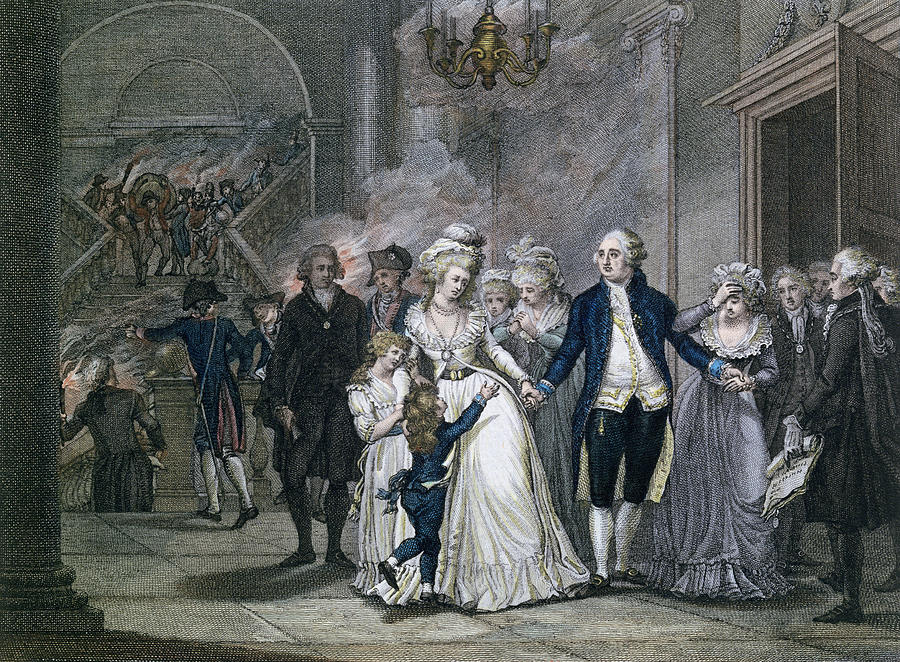 Arrest Photograph - Louis Xvi 1754-93 Bidding Farewell To His Family, 20th January 1793, Engraved By Reinier Vinkeles by French School