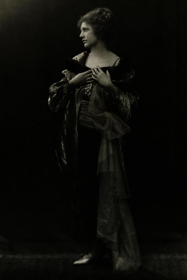 Louise Prussing Wearing A Dress Photograph by Arnold Genthe