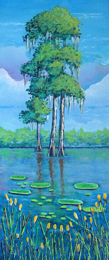 Louisiana Cypress Painting by Suzanne Theis