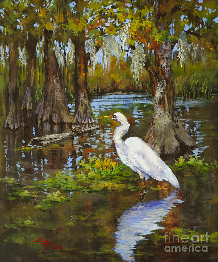 Louisiana Heron Painting by Dianne Parks