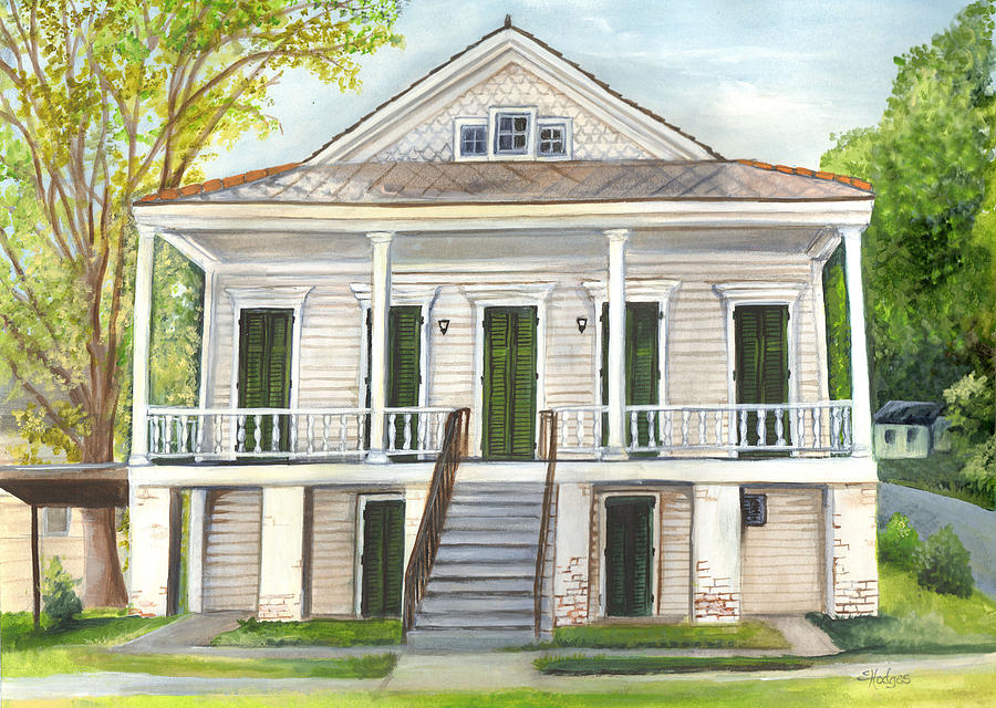 New Orleans Painting - Louisiana Historic District Home by Elaine Hodges
