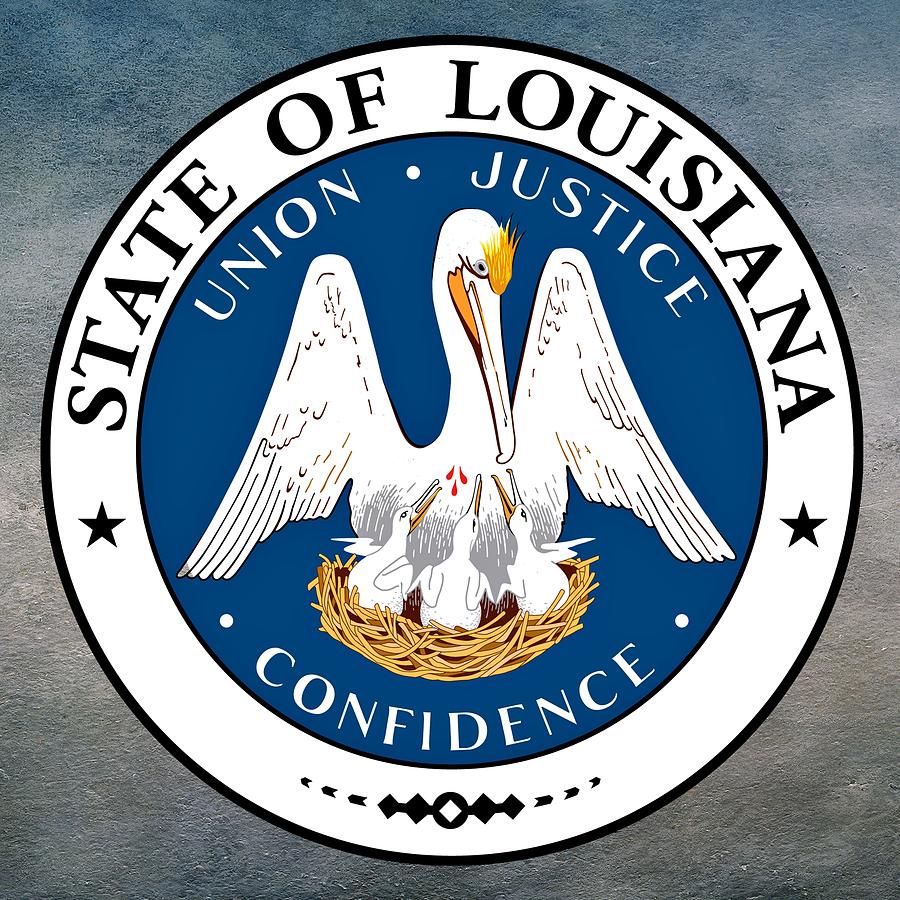 Louisiana State Seal Digital Art by Movie Poster Prints
