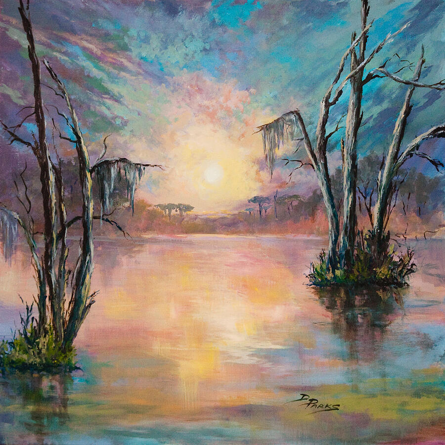 Louisiana Sunset Painting by Dianne Parks