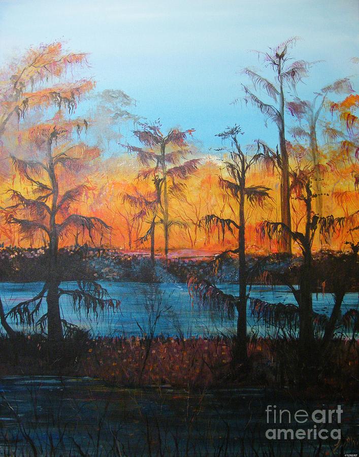Nature Painting - Louisiana Swamp Fais Do Do by Lizi Beard-Ward