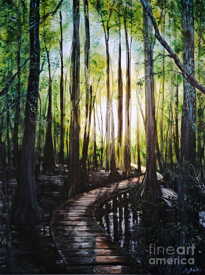 Louisiana Wildlife Throughway Painting by Lizi Beard-Ward