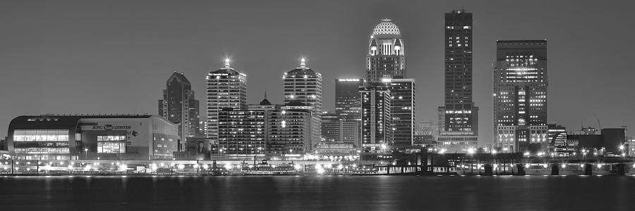 Louisville Photograph - Louisville Black and White Panorama by Frozen in Time Fine Art Photography
