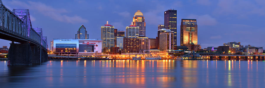 Louisville Kentucky Sunset Skyline Shot Glass