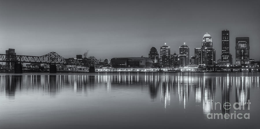 Louisville Skyline Morning Twilight Panoramic II Photograph by Clarence Holmes