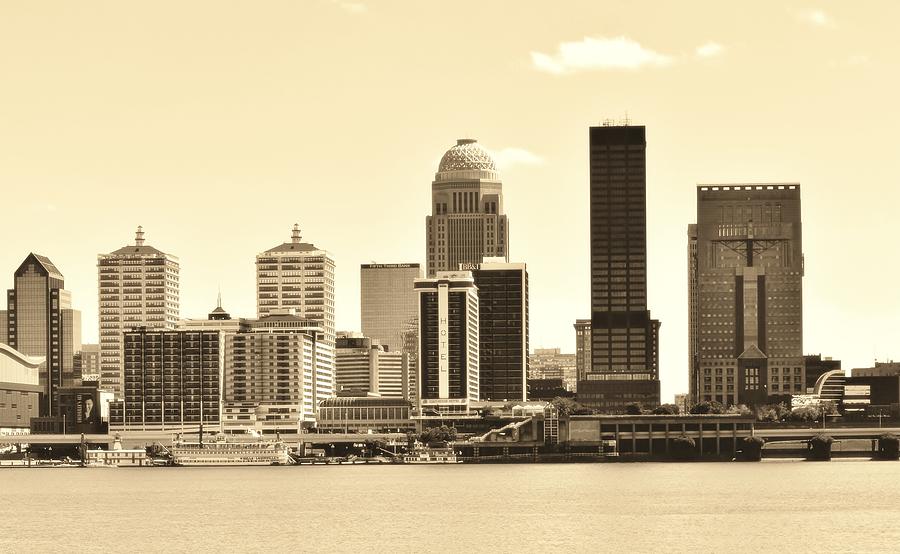 Louisville Skyline across the River  Photograph by Stacie Siemsen