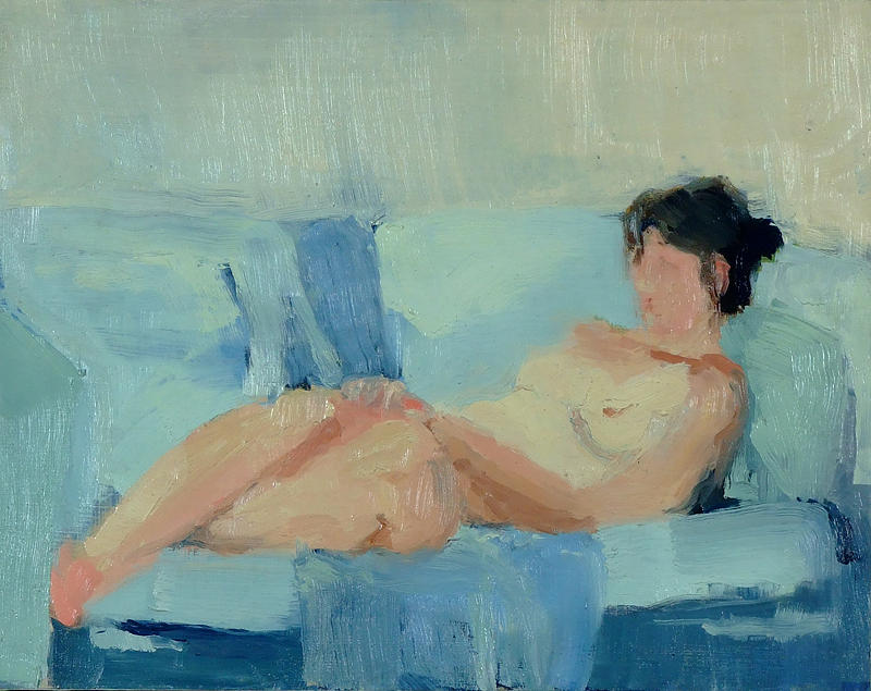 Nude Painting - Lounge by Cynthia Harvey