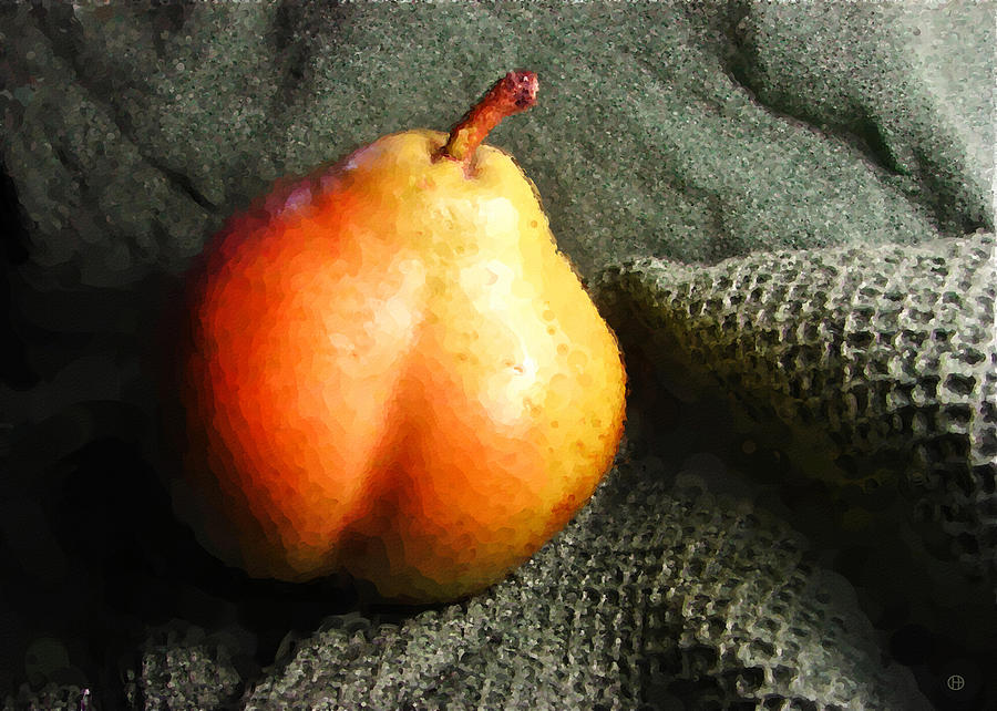 Lounging Pear Digital Art by Gary Olsen-Hasek
