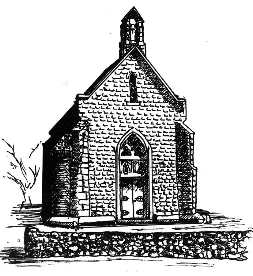 Lourdes Chapel Peublo Drawing