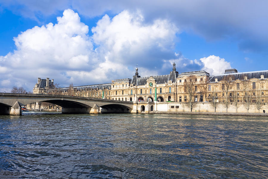 Louvre and The Seine on a Sunny Day Photograph by Mark Tisdale
