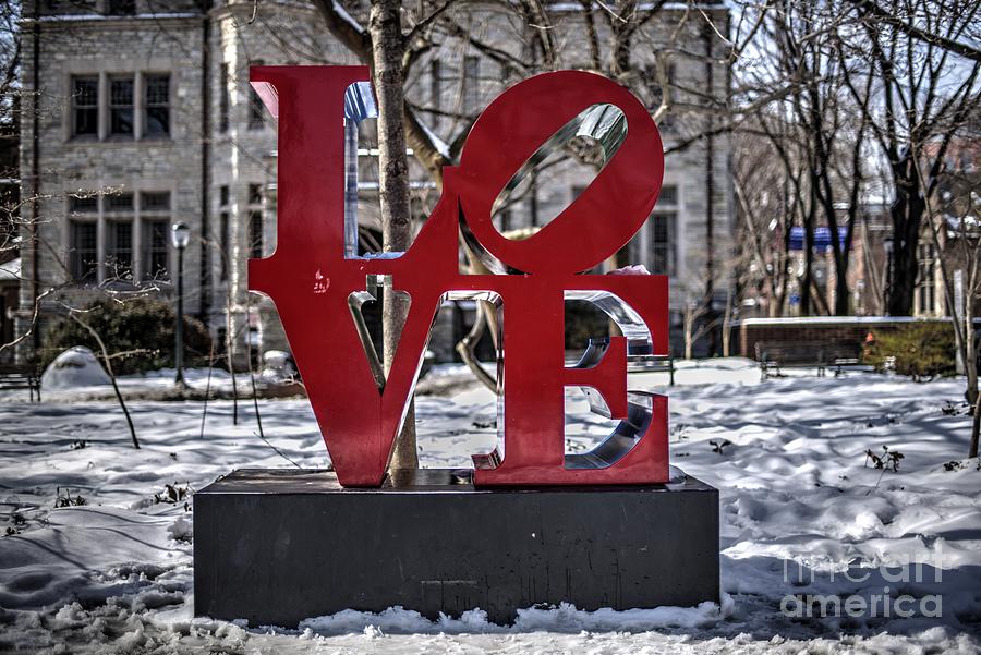 Philadelphia Photograph - LOVE - University of Pennsylvania by Mark Ayzenberg