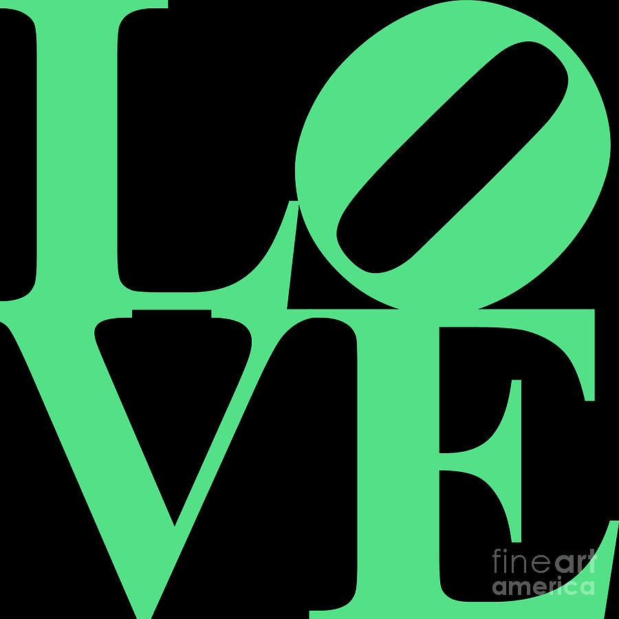 LOVE 20130707 Green Black Digital Art by Wingsdomain Art and Photography