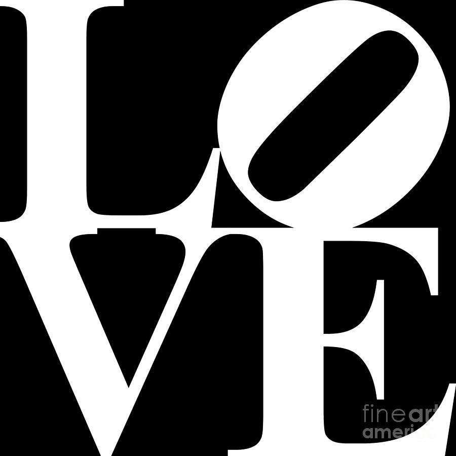 LOVE 20130707 White Black Digital Art by Wingsdomain Art and Photography