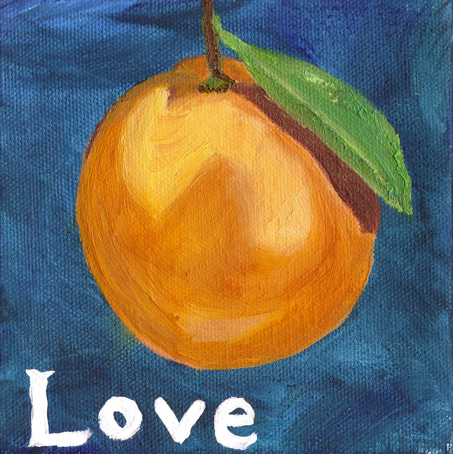 Orange Painting - Love by Amber Joy Eifler Orange Painting - Love by Amber Joy Eifler