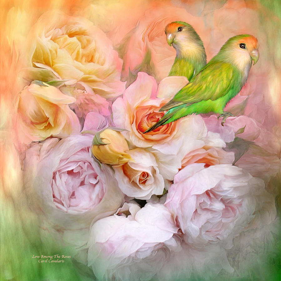 Love Among The Roses Mixed Media by Carol Cavalaris